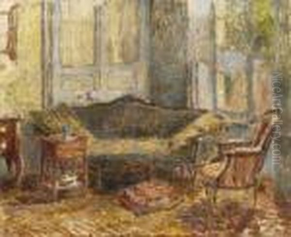 Interieur Au Canape Oil Painting by Claude Emile Schuffenecker