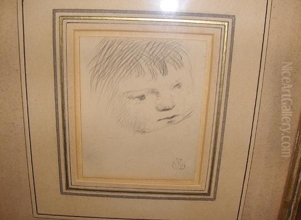 Portrait Sketch Of A Child Oil Painting by Claude Emile Schuffenecker