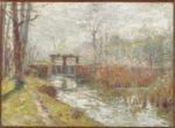 L'ecluse Et Le Canal Oil Painting by Claude Emile Schuffenecker