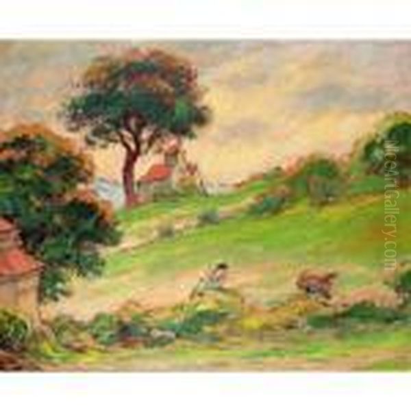 Paysage Breton Oil Painting by Claude Emile Schuffenecker