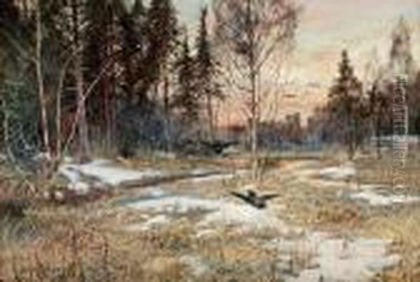 Varlandskap, Grangarde Oil Painting by Anshelm Schultzberg