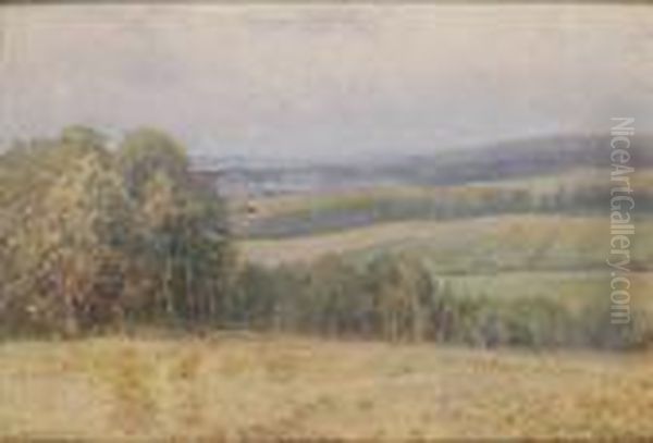 Angslandskap. Oil Painting by Anshelm Schultzberg