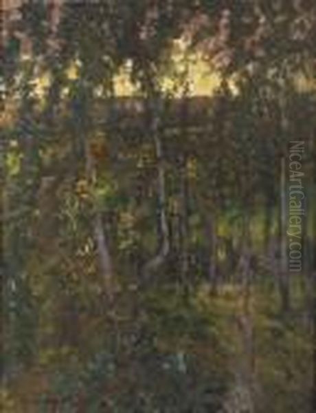 Sommarkvall Oil Painting by Anshelm Schultzberg