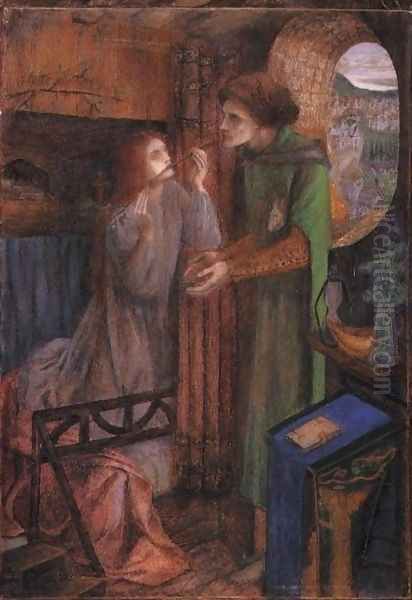 Clerk Saunders Oil Painting by Elizabeth Eleanor Siddal