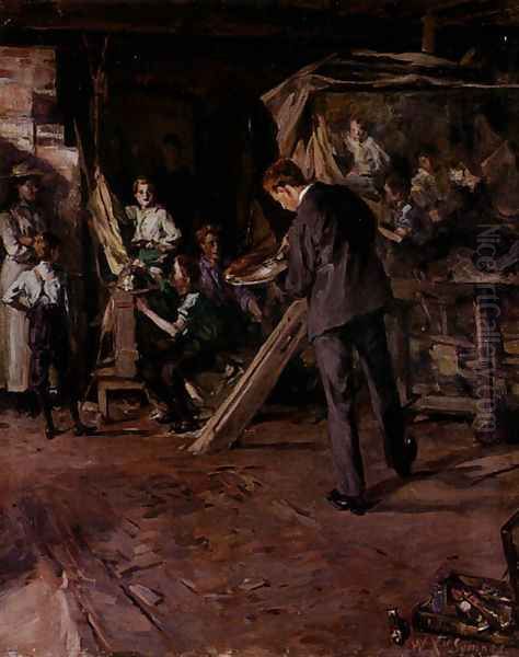 The Artist's Studio Oil Painting by William Christian Symons