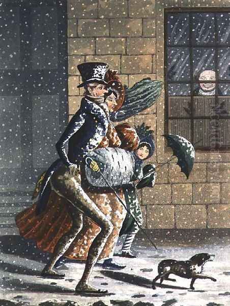 A Merry Christmas and Happy New Year to Ye, Victorian Christmas card Oil Painting by W. Summers