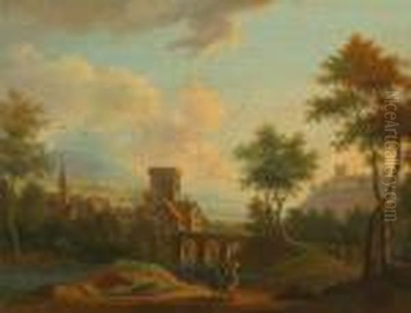 Umkreis Oil Painting by Christian Georg Schuttz II