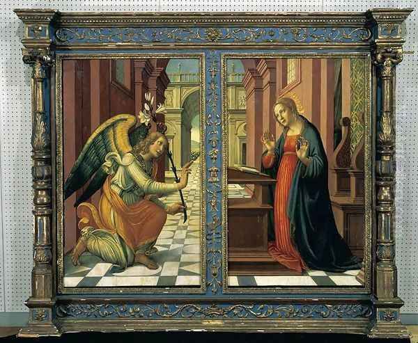 The Annunciation Oil Painting by Arcangelo Di Jacopo Del Sellaio