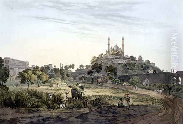 A View at Lucknow, plate VII, engraved by Daniel Havell 1785-1826 1809 Oil Painting by Henry Salt