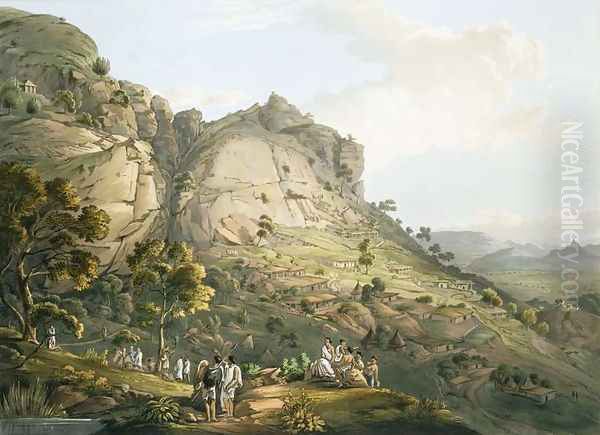 The Town of Abha in Abyssinia, engraved by J. Bluck fl.1791-1831 1809 Oil Painting by Henry Salt