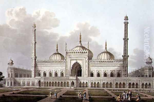 Mosque at Lucknow, plate VI, engraved by L. Hill, 1809 Oil Painting by Henry Salt