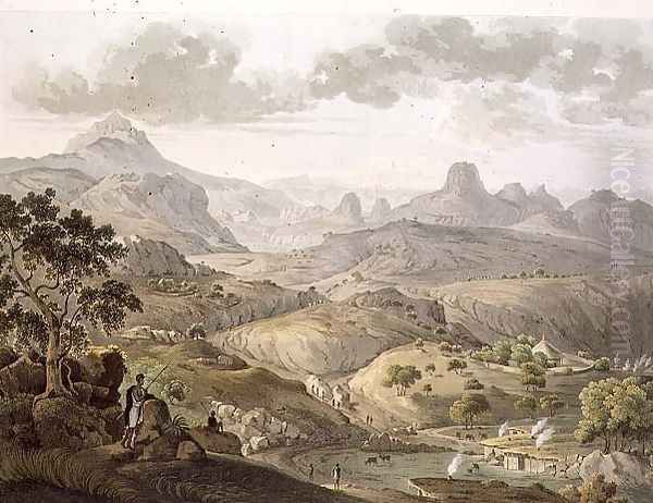 View near the Village of Asceriah, in Abyssinia, engraved by Daniel Havell 1785-1826 1809 Oil Painting by Henry Salt