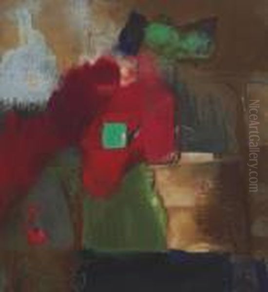 Grunviereck Oil Painting by Kurt Schwitters