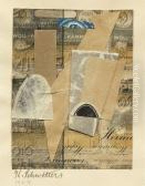 Ohne Titel (woll) Oil Painting by Kurt Schwitters