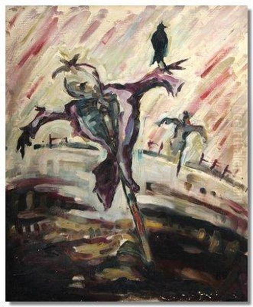 The Scarecrow Oil Painting by Kurt Schwitters