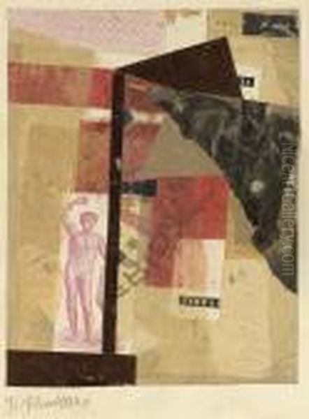 Ohne Titel (apollo Im Februar) Oil Painting by Kurt Schwitters