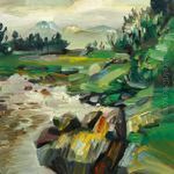 Landscape Oil Painting by Kurt Schwitters