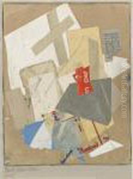 Ohne Titel (ord U) Oil Painting by Kurt Schwitters