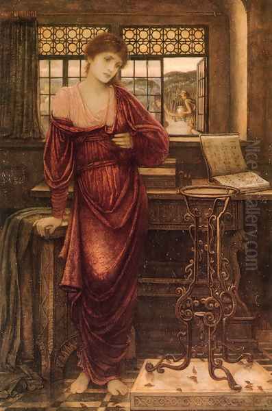 Isabella and the Pot of Basil I Oil Painting by John Melhuish Strudwick