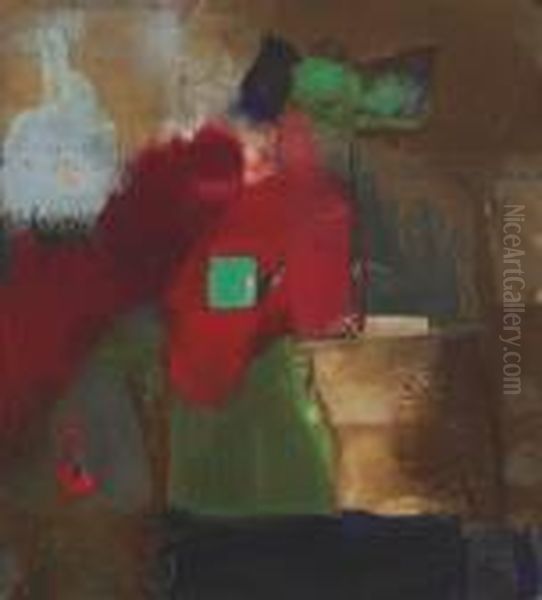 Grunviereck Oil Painting by Kurt Schwitters