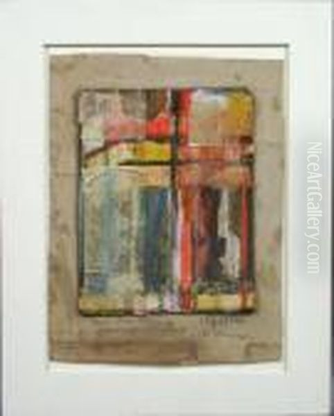 Schwitters, Abstract Collage Oil Painting by Kurt Schwitters