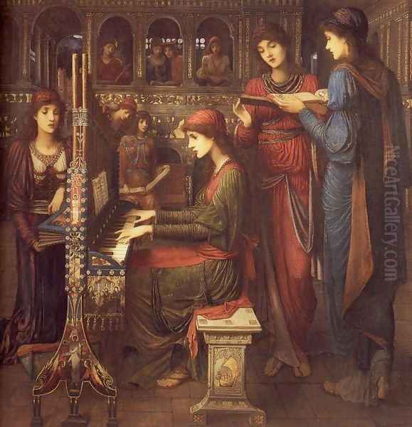 Evensong Oil Painting by John Melhuish Strudwick