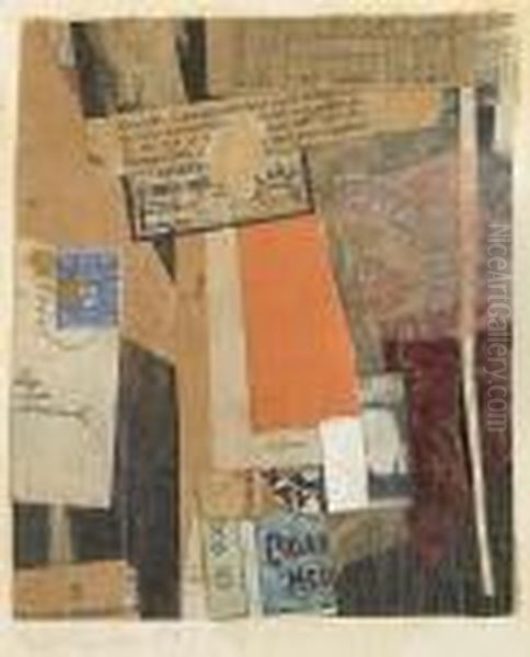 Cigar Oil Painting by Kurt Schwitters