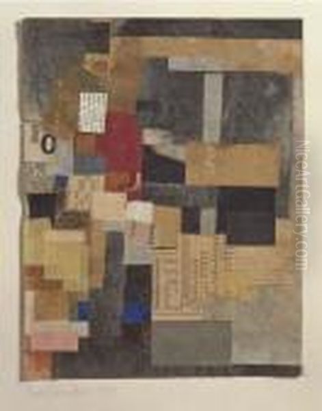 Ohne Titel (ereid) Oil Painting by Kurt Schwitters