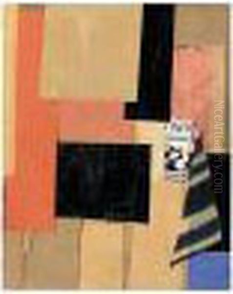 Mz 442 Oil Painting by Kurt Schwitters