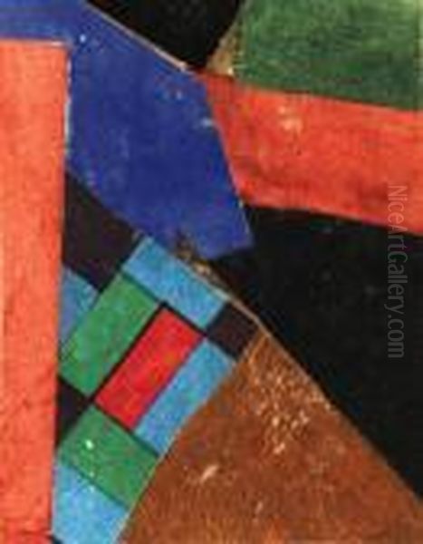 Komposition Oil Painting by Kurt Schwitters