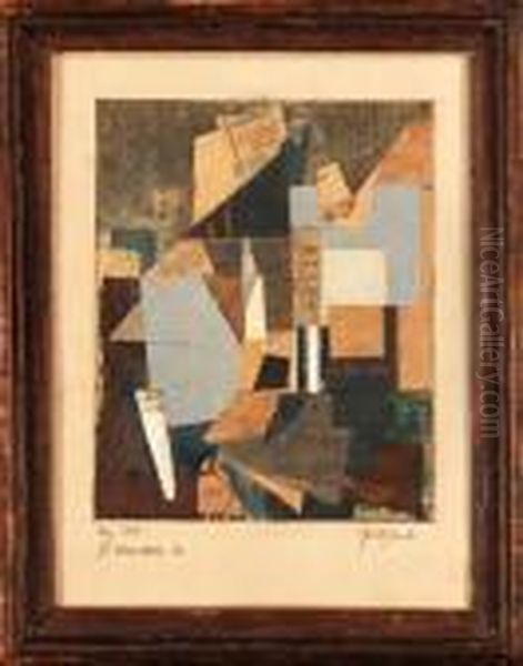 Gelbfleck (merz 247) Oil Painting by Kurt Schwitters