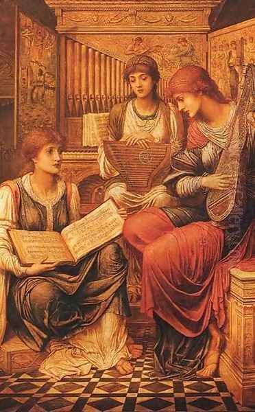 The Music of a Bygone Age Oil Painting by John Melhuish Strudwick