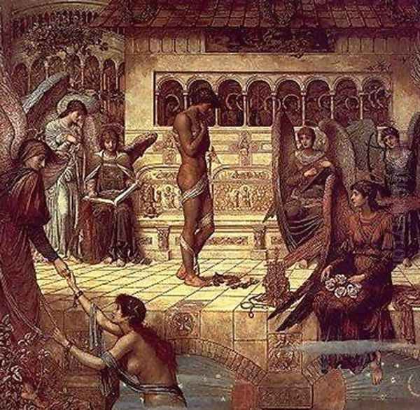 The Ramparts of God's House (detail) Oil Painting by John Melhuish Strudwick