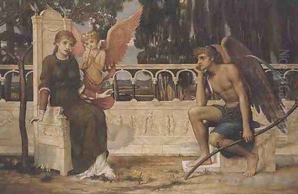 Love and Time Oil Painting by John Melhuish Strudwick