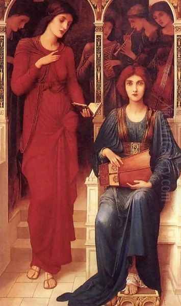 A Symphony Oil Painting by John Melhuish Strudwick