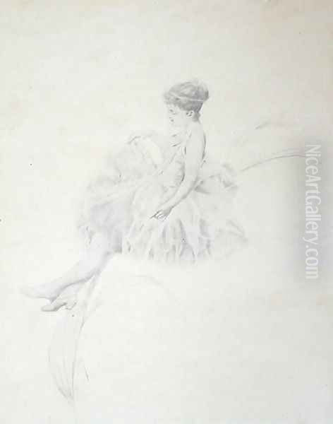 Fairy on a Lily Oil Painting by Charles Prosper Sainton