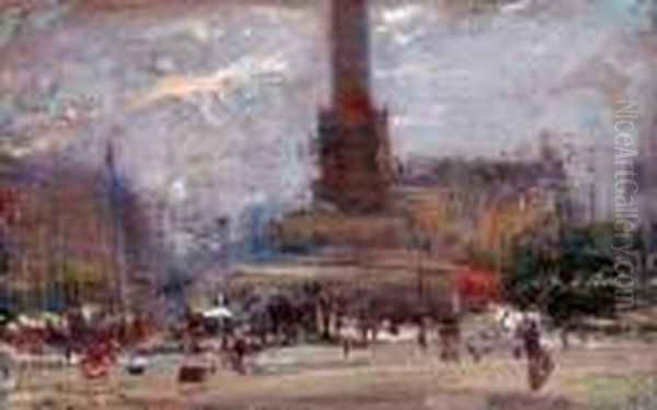 Piazza Di Parigi Oil Painting by Pietro Scoppetta