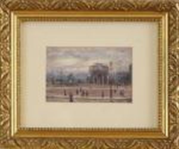 Scoppetta: Two Views Of Paris Oil Painting by Pietro Scoppetta