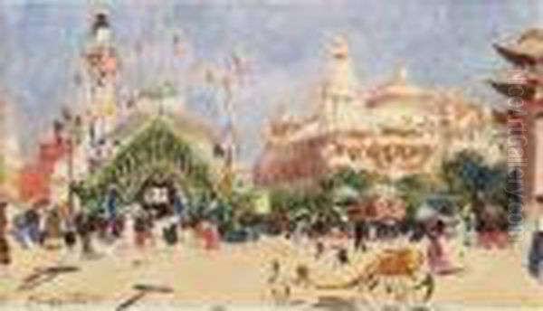 Pavillon A L'exposition Universelle Oil Painting by Pietro Scoppetta