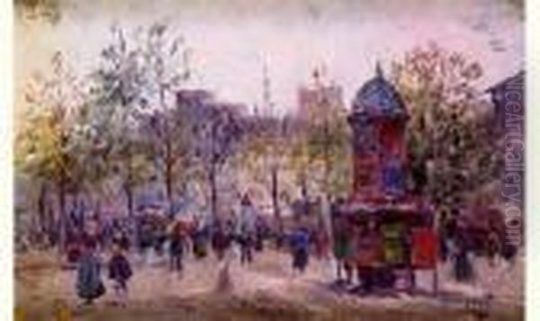 Place Du Chatelet Oil Painting by Pietro Scoppetta