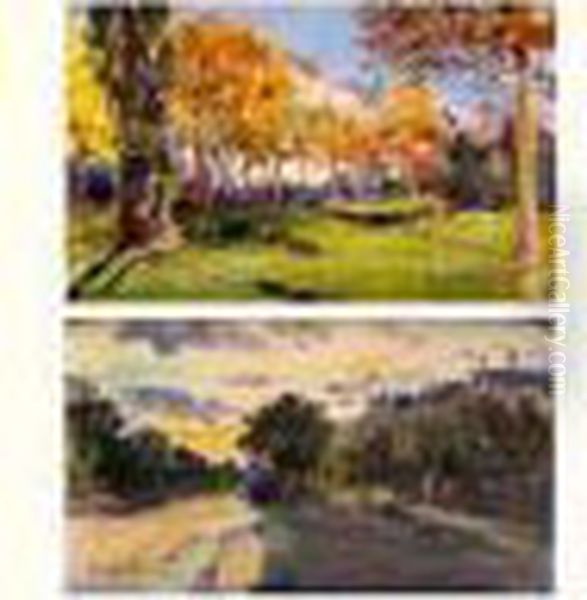 Vue De Parc Et Grande Avenue Oil Painting by Pietro Scoppetta