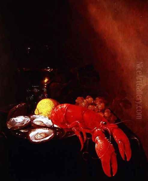 Still Life with Lobster Oil Painting by Jan Frans van Son