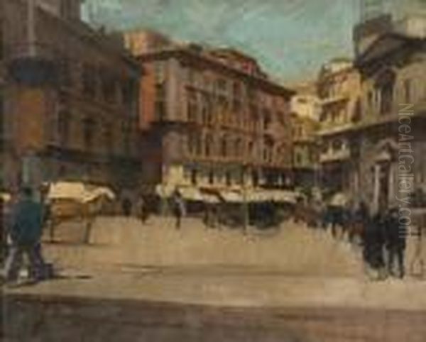 Piazza San Ferdinando, Napoli by Eugenio Scorzelli