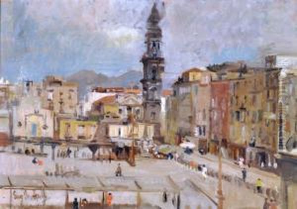 Piazza Del Carmine by Eugenio Scorzelli