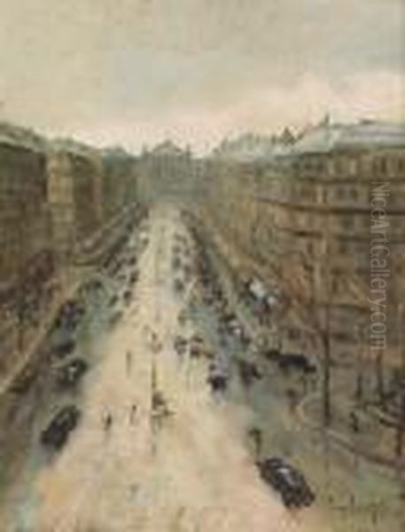 Parigi Oil Painting by Eugenio Scorzelli