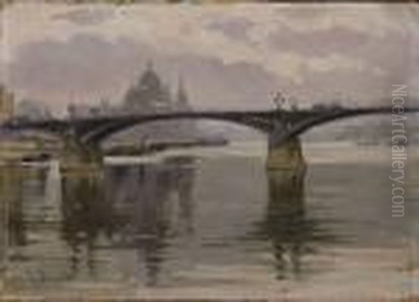 Parigi Oil Painting by Eugenio Scorzelli