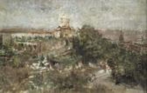 Impressione Alvalentino, Torino Oil Painting by Eugenio Scorzelli