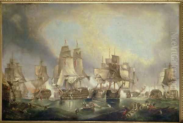 Battle of Trafalgar, 1805 Oil Painting by William Clarkson Stanfield