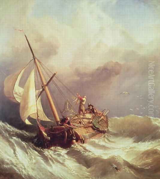 On the Dogger Bank, 1846 Oil Painting by William Clarkson Stanfield