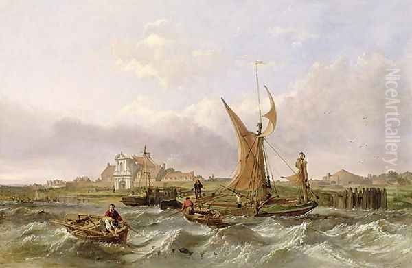 Tilbury Fort - Wind Against the Tide, 1853 Oil Painting by William Clarkson Stanfield